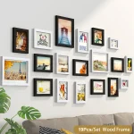 14/19Pcs Photo Frames For Pictures Wall Picture Frame Wooden Frame For Wall Hanging Photo Decor Wedding Party Home Decoration - Image 2