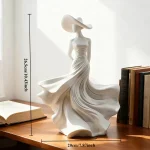 Resin Female Statue Sculpture Modern Woman Figurine Home Decor Art Craft for Living Room Bedroom Office Shelf Desktop Decoration - Image 7