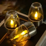 LED Solar Candles Light Flameless Rechargeable Night Light For Garden Decor Outdoor Wedding Party Waterproof Atmosphere Lamp - Image 9