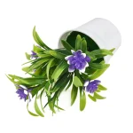 Artificial Flowers Plant Pot Simulate Fake Plastic Flowers Home Office Decor Gift Desktop Bonsai Wedding Party Balcony Ornaments - Image 14