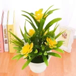 Artificial Flowers Plant Pot Simulate Fake Plastic Flowers Home Office Decor Gift Desktop Bonsai Wedding Party Balcony Ornaments - Image 2