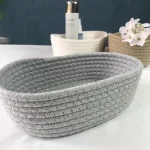 Desktop Organize Boxs Cotton Rope Woven Storage Baskets Desktop Decorate Basket Sundries Key Cosmetics Storage box 면 끈 수납함 - Image 14
