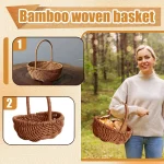 Practical Storage Basket With Sturdy Handle Home Space-Saving Desktop Storage Decor Family Snacks Sundries Storage Basket - Image 2