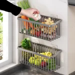 Storage Basket Wall Hanging Fruit Basket Kitchen Vegetables Organzier Sundries Organizer Flower Plant Pot Storage Home Decor
