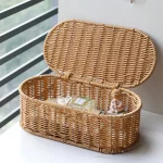 Storage Basket - Woven Storage Box, Dust-proof Cutlery Frame, Home Decoration Basket Kitchen Organizer, Kitchen Organizer - Image 4