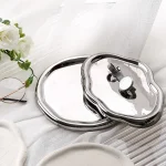 Simple Creative Decorative Dessert Tray Storage Light Luxury Silver Jewelry Dessert Decoration Tray Ornaments Ins Storage Tray - Image 5