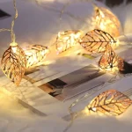 10/20 LEDs Fairy String Lights Leaves Garland Lamp For Festival Living Room Wedding Christmas Decoration Fairy String Lights - Image 17