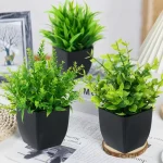 1pc Artificial green plants, home greening, outdoor gardens, office decoration, birthday, wedding and party scene decorations - Image 5