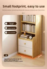 Stable Bookshelf Floor-to-ceiling shelf Household simple wall multi-layer with pumping storage locker Bedroom bedside cabinet - Image 12