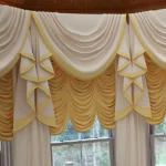 Curtains canopy pure color curtain Roman Blinds Waving folds Round Window angle Curtain corner Curtains Drapers Drapery valance - Image 2