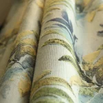 Curtains for Living Dining Room Bedroom Nordic Modern Simple Light-shading Pastoral Leaves Sun-shading Linen Color Jacquard - Image 14