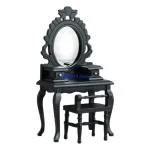 Q0KB Dresser Themed 1/12 Scale Model Furniture Wooden Dressing Table Decorative Set - Image 8