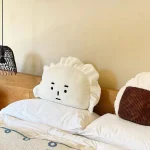 Creative Cute Expression Dumpling-shaped Throw Pillow Plush Soft Comfy Pillow Bedroom Sofa Decoraion Fun Toy Gift for Childern - Image 4