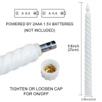 LED Flameless Taper Candles Lights Window Decorative Christmas Candles Lamp Electric Long Candles 3D-Wick Flameless Candlesticks - Image 9