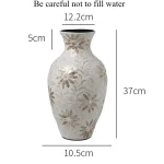 Table Ceramics Vase Flower Arrangement Vintage Vases Wedding Bedroom Elegant Design Flower Bottle Luxury Home Decor Vases - Image 9