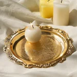 Round Metal Tray Fruit Cake Dessert Trays Jewelry Dish Earrings Necklace Ring Storage Plates Display Bowl Decoration Sauce Dish - Image 22