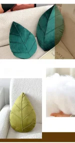 1 piece of leaf-shaped throw pillow, suitable for decorating sofas or using as a cushion in apartment bedrooms. - Image 6