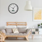 11.6 Inch Round Wall Clocks Battery Operated Wall Clock with Perpetual Calendar and F° Temperature Display for Home Decor - Image 12