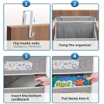 5-Shelf Hanging Storage Organizer - Behind Door, Anti-Tilt, 5 Large Capacity Pockets, Suitable for Bedroom, Bathroom - Image 10