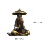 Fairy Gardens Figurine Sitting Fisherman Statue Fishing Decor Alloy Decors Figurines Small - Image 12
