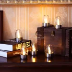 LED Solar Candles Light Flameless Rechargeable Night Light For Garden Decor Outdoor Wedding Party Waterproof Atmosphere Lamp - Image 12