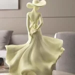 Resin Female Statue Sculpture Modern Woman Figurine Home Decor Art Craft for Living Room Bedroom Office Shelf Desktop Decoration - Image 4