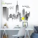 Manhattan Wall Sticker Creative Bedroom Decor Home Black And White Art Stickers Living Room Background Wall Decor Self-adhesive - Image 5