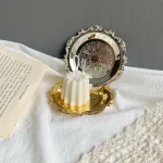 Round Metal Tray Fruit Cake Dessert Trays Jewelry Dish Earrings Necklace Ring Storage Plates Display Bowl Decoration Sauce Dish - Image 28