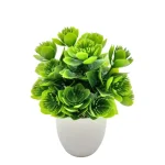 1pc Artificial Plants with Plastics Pots Perfect Greenery for Home DecorationsOffice Desk Living Room and Bedroom Decoration - Image 3