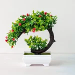 Artificial Plants Bonsai Simulated Tree Potted Plants Fake Flowers Table Potted Ornaments - Image 14