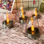 LED Solar Candles Light Flameless Rechargeable Night Light For Garden Decor Outdoor Wedding Party Waterproof Atmosphere Lamp - Image 10