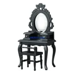 Q0KB Dresser Themed 1/12 Scale Model Furniture Wooden Dressing Table Decorative Set - Image 15