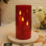 Flameless 3 in 1 LED Taper Candles with 15CM Lampshade Battery Operated Flickering Electric Window Candles for Christmas Wedding - Image 10