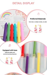 Multicoloured Colourful Flame Candles, 5/12 Pack, Suitable for Birthday Cakes, Birthday Party and Wedding Decorations - Image 14