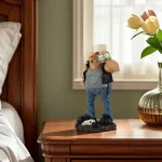 Funny Biker Figurine with Beer Bottle, Resin Home Decor, Desk Shelf Fireplace Decoration, Classic Man Cave Statue Table Ornament - Image 5