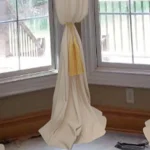 Curtains canopy pure color curtain Roman Blinds Waving folds Round Window angle Curtain corner Curtains Drapers Drapery valance - Image 4