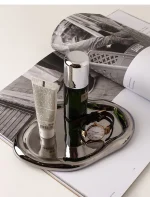 Simple Creative Decorative Dessert Tray Storage Light Luxury Silver Jewelry Dessert Decoration Tray Ornaments Ins Storage Tray - Image 6