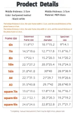 3D Wooden Picture Frames Depth 3cm 5cm Dried Flower Specimen Holder Handmade DIY Handwork Display Phote Frame Home Decoration - Image 17