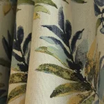 Curtains for Living Dining Room Bedroom Nordic Modern Simple Light-shading Pastoral Leaves Sun-shading Linen Color Jacquard - Image 2