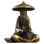 Fairy Gardens Figurine Sitting Fisherman Statue Fishing Decor Alloy Decors Figurines Small - Image 5