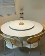 Modern Home Dining Table Oval White Deco Balcony Dining Table Luxury Relaxing Salle A Manger Complet Table Et Chaise Furniture - Image 15