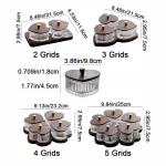 Creative Thickened Glass Fruit Tray Decorative with Wooden Lids Divider Snack Tray Washable Dried Fruit Tray Set Hotel - Image 6