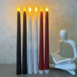 6Pcs LED Flameless Flickering Taper Candles 3D Wick Candles Lamp Wedding Home Decor Battery Operated Electronic Candle Light - Image 10
