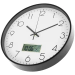 11.6 Inch Round Wall Clocks Battery Operated Wall Clock with Perpetual Calendar and F° Temperature Display for Home Decor