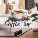 Coffee Cup Wall Stickers Self Adhesive Cafe Kitchen Decor PVC Decals for Home Bar Background Peel and Stick Art - Image 5