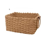 Storage Basket Handmade Multi-functional Woven Simple Decorative Desktop Sundries Cosmetics Storage Basket - Image 7