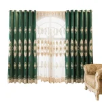 European Curtains for Living Dining Room Bedroom Style Water Soluble Embroidery Embroidered Curtains with Yarn - Image 5