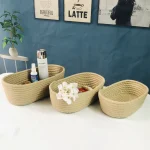 Desktop Organize Boxs Cotton Rope Woven Storage Baskets Desktop Decorate Basket Sundries Key Cosmetics Storage box 면 끈 수납함 - Image 17