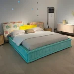 Create Wedding Bed Aesthetics High Quality Aesthetics Modern Frame Bed Home Light Luxury Double Cama De Casal Bedroom Furniture - Image 2