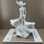 Resin Female Statue Sculpture Modern Woman Figurine Home Decor Art Craft for Living Room Bedroom Office Shelf Desktop Decoration - Image 3